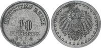 Deutschland / Kaiserreich 10 Pfennig Kaiserreich sehr seltene Probe zu J.13 und J.298 10 Pfennig 1915 A ss-vz -