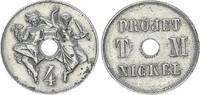 Frankreich 4 Centimes Probe Republik Frankreich 4 Centimes (1889) Probe in Reinnickel -