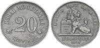 Belgien 20 Centimes Probe Belgien Königreich 20 Centimes Essai 1859 Probe in Kupfernickel -