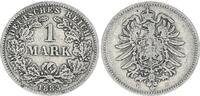 Deutschland / Kaiserreich 1 Mark 1 Mark kleiner Adler J.9 1883 F s- ss, -