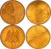 Deutschland - BRD Paar einseitiger 10 Mark Proben in Kupfer Paar einseitiger 10 Mark 1999 D Goethe Kupferproben - ohne Randschrift -