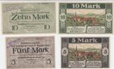 Deutschland, Maulbronn, Württemberg 5 und 10 Mark Amtskörperschaft, Notgeld -