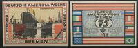 Deutschland / Bremen 75 Pfennig Deutschland / Bremen, Deutsche Amerika-Woche, Bremerhaven, 75 Pfennig -