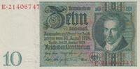 Deutschland 10 Reichsmark Reichsbanknote 10 Reichsmark Banknote 22.01.1929 -