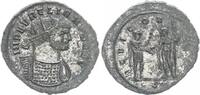 Antike / Römische Kaiserzeit / Aurelianus Antoninian, Silbersud Aurelianus, 270-275, IOVI CONSER Aurelianus n.r. stehend einen Globus von J -