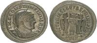 Antike / Römische Kaiserzeit / Constantinus Follis Bronze Constantinus I, 2 Victorien mit Schild darauf VOT PR über Altar, VICTORIAE LAET -