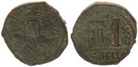 Antike / Mauricius Tiberius Follis Byzanz Mauricius Tiberius Theoupolis Bronze Follis J.XIII=594/95, Off.A -