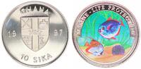 10 Sika Farbmünze, Ghana 1997, 10 Sika -