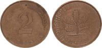 Deutschland 2 Pfennig BRD 2 Pfennig 1974 D Fehlprägung auf zu dünnem Schrötling geprägt -
