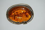 Deutschland / Bernstein Jugendstil Bernstein-Brosche Jugendstil Bernstein-Brosche 5 x 3,7cm -