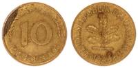 Deutschland BRD 10 Pfennig Fehlprägung BRD 10 Pfennig 1966 J Fehlprägung: teilweise fehlende Plattierung -
