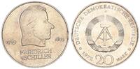 Deutsche Demokratische Republik - DDR 20 Mark Friedrich Schiller Fehlprägung Fehlprägung DDR 20 Mark 1972 Friedrich v. Schiller, ohne Randschrift !!! vz-st -