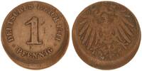 Deutschland / Kaiserreich 1 Pfennig Kaiserreich 1 Pfennig 1911 F Fehlprägung 15% dezentriert -