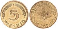 Deutschland 5 Pfennig Fehlprägung BRD 5 Pfennig 1950 J ohne Ring geprägt,größerer Durchmesser -