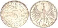 Deutschland / Bundesrepublik 5 Mark Fehlprägung: 5 Mark 1970G Wertseite dezentriert geprägt -