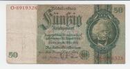 Deutschland 50 Reichsmark Reichsbanknote 50 Reichsmark Banknote 30.03.1933 -