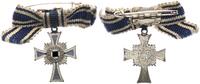 3. Reich Orden Mutterkreuz in Silber Miniatur 21mm an Damenschleife Hersteller ohne -