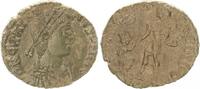 Antike / Römische Kaiserzeit /Gratianus Follis Bronze AE2 Gratianus AE 2 RS: Kaiser erhebt knieende Republica -