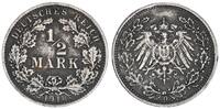 Deutsches Kaiserreich 1/2 Mark Halbe Mark - Silber -