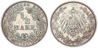 Deutsches Kaiserreich 1/2 Mark Halbe Mark - Silber -