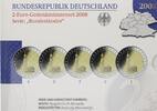 Bundesrepublik Deutschland Offizieller Blister 2 Euro A-J St.Michaelis Kirche Offizieller Blister mit 2 Euro St. Michaelis Kirche 2008 ADFGJ in PP -