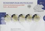 Bundesrepublik Deutschland Offizieller Blister 2 Euro A-J Bremen Offizieller Blister mit 2 Euro Bremen Rathaus und Roland 2010 ADFGJ in PP -
