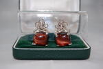 Ohrringe mit Tigerauge, 925 Silber, 2,3cm groß -