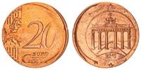 Deutschland / Bundesrepublik 20 Cent Fehlprägung auf 2 Cent Ronde Eisen,Kupfer 20 Cent Fehlprägung auf 2 Cent Ronde Eisen, magnetisch, Kupferplattiert -