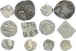 Indien Lot von 6 Silbermünzen Indien Lot von 6 Silbermünzen aus verschiedenen Zeiten, z.T. Karshapana Maurya R -