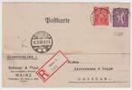 Deutschland Postkarte Postkarte von Mainz nach Cottbus, 16.09.1922 -