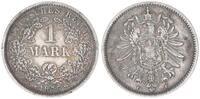 Deutschland / Kaiserreich 1 Mark 1 Mark kleiner Adler J.9 1875 F -