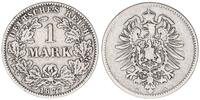 Deutschland / Kaiserreich 1 Mark 1 Mark kleiner Adler J.9 1877 B seltenes Jahr -