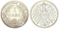 Deutsches Kaiserreich Mark Kaiserreich 1 Mark Kursmünze J.17 1908 D fast prägefrisch -