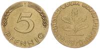 Deutschland BRD 5 Pfennig Fehlprägung BRD 5 Pfennig 1970 F - Fehlprägung: Größe und Gewicht wie 1 Pfennig -