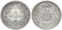 Deutsches Kaiserreich 1 Mark Kaiserreich 1 Mark Kursmünze J.17 Silbermünze großer Adler -