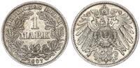 Deutsches Kaiserreich 1 Mark Kaiserreich 1 Mark Kursmünze J.17 Silbermünze großer Adler -