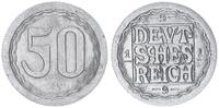 Deutschland / WEIMAR / PROBEPRÄGUNG 50 Pfennig WEIMAR 50 Pfennig 1919 A Gestaltungsprobe zu J.301 Aluminium -