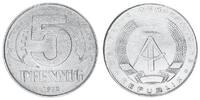 Deutschland / DDR 5 Pfennig Nickelprobe 5 Pfennig DDR 1975 A Nickelprobe magnetisch 2,48g. -