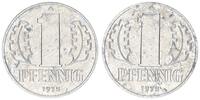 Deutschland / DDR 1 Pfennig Alu- Probe Wertseite 2x K. Drehung DDR 1 Pfennig 1975 Alu- Probe Wertseite 2x keine Drehung 0,72g -