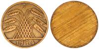 Deutschland / Weimar 10 Pfennig 10 Pfennig J.309 Fehlprägung nur Bildseite , einseitige Prägung, ss-vz -