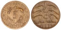 Deutschland / Weimar 5 Pfennig Fehlprägung Weimar 5 Pfennig Fehlprägung 1925 ?, vz auf zu dünnem Schrötling -