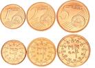 Portugal 1,2,5 Cent komplett Portugal 1,2,5 Cent Kursmünzen 2002 komplett prägefrisch -