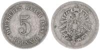 Deutschland / Kaiserreich 5 Pfennig Kaiserreich 5 Pfennig 1889 G s-ss Variante: kleine tiefe 9 in 1889 !!! -