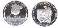 USA $ 1 National Law Enforcement Memorial - US-Polizeidienst mit Box + Echtheitszerti -