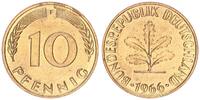 Deutschland 10 Pfennig BRD 10 Pfennig 1966 F -