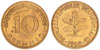 Deutschland 10 Pfennig BRD 10 Pfennig 1968 G -