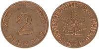 Deutschland 2 Pfennig BRD 2 Pfennig 1958 G vz, Kupfer Patina -