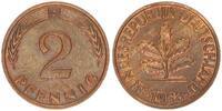Deutschland 2 Pfennig BRD 2 Pfennig 1958 G vz, Kupfer Patina -