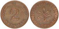 Deutschland 2 Pfennig BRD 2 Pfennig 1958 G vz, Kupfer Patina -