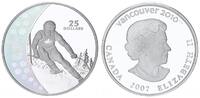 Kanada 25 Dollars mit Hologramm Ski Abfahrt Silber -